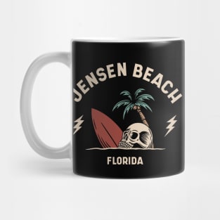 Vintage Surfing Jensen Beach, Florida Mug